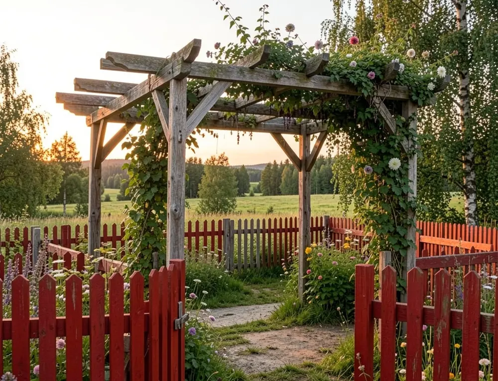 pergola-med-blomster-paa-och-runt